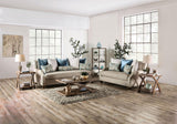 Catarina Beige/Teal Loveseat by Furniture of America at Eve Furniture