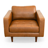 Catherine Leather Lounge Chair (Tan Leather) by Ashcroft Imports at Eve Furniture