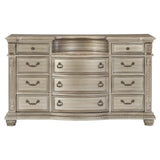 Cavalier Silver Upholstered Sleigh Bedroom Set by Homelegance at Eve Furniture