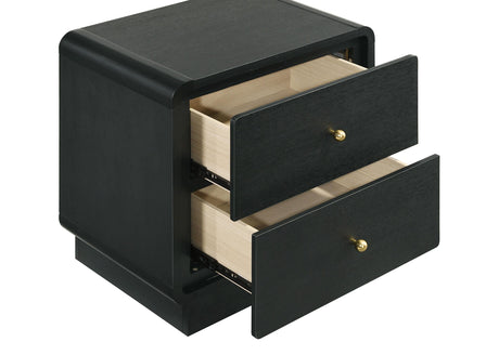 Cavelle Black 2-Drawer Nightstand by Coaster at Eve Furniture