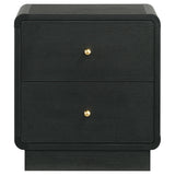 Cavelle Black 2-Drawer Nightstand by Coaster at Eve Furniture