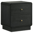 Cavelle Black 2-Drawer Nightstand by Coaster at Eve Furniture