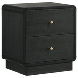 Cavelle Black 2-Drawer Nightstand by Coaster at Eve Furniture