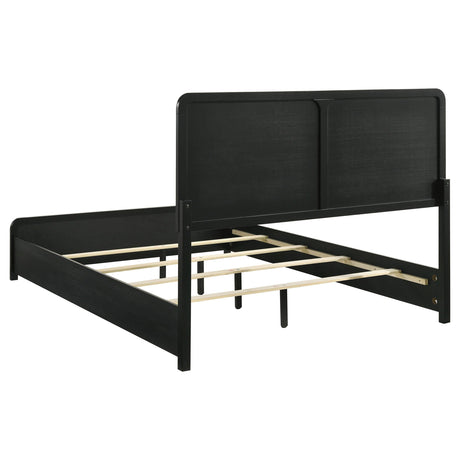 Cavelle Black 47-inch Upholstered Queen Bed by Coaster at Eve Furniture