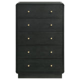 Cavelle 5-drawer Chest of Drawers Black by Coaster at Eve Furniture