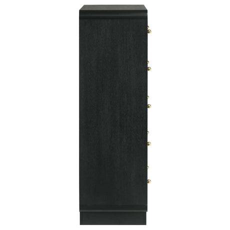 Cavelle 5-drawer Chest of Drawers Black by Coaster at Eve Furniture