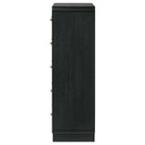 Cavelle 5-drawer Chest of Drawers Black by Coaster at Eve Furniture