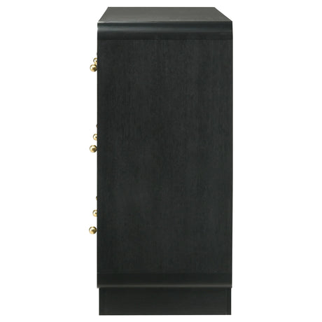 Cavelle Black 6-Drawer Dresser Cabinet by Coaster at Eve Furniture