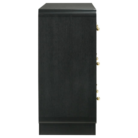 Cavelle Black 6-Drawer Dresser Cabinet by Coaster at Eve Furniture