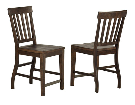 Cayla 24″ Counter Stool, Dark Oak, Set of 2 by Steve Silver at Eve Furniture