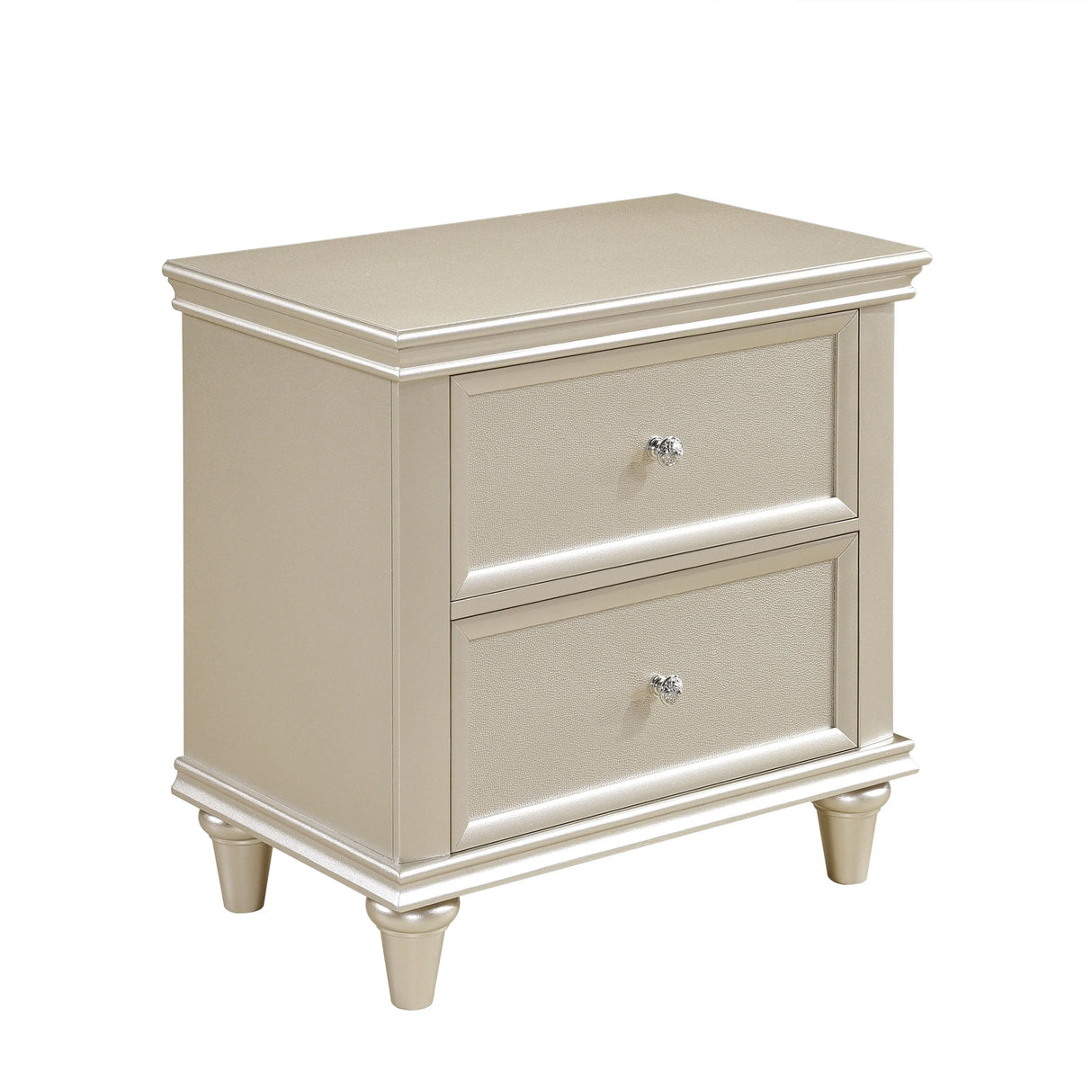 Celandine Silver Upholstered Panel Bedroom Set by Homelegance at Eve Furniture