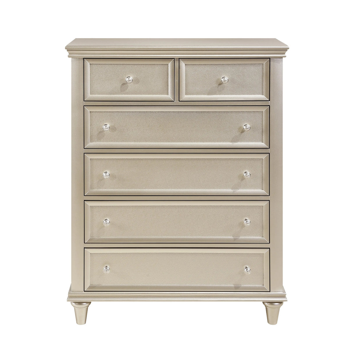 Celandine Silver Upholstered Panel Bedroom Set by Homelegance at Eve Furniture