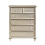 Celandine Silver Upholstered Panel Bedroom Set by Homelegance at Eve Furniture