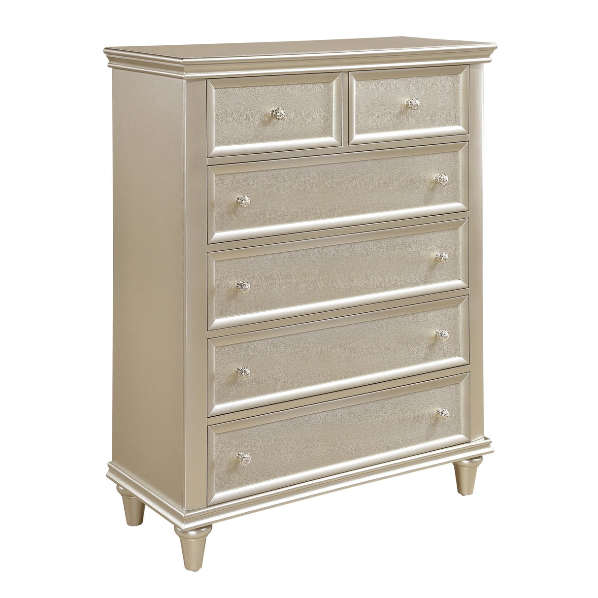 Celandine Silver Upholstered Panel Bedroom Set by Homelegance at Eve Furniture