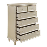Celandine Silver Upholstered Panel Bedroom Set by Homelegance at Eve Furniture