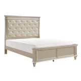 Celandine Silver Upholstered Panel Bedroom Set by Homelegance at Eve Furniture