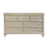 Celandine Silver Upholstered Panel Bedroom Set by Homelegance at Eve Furniture