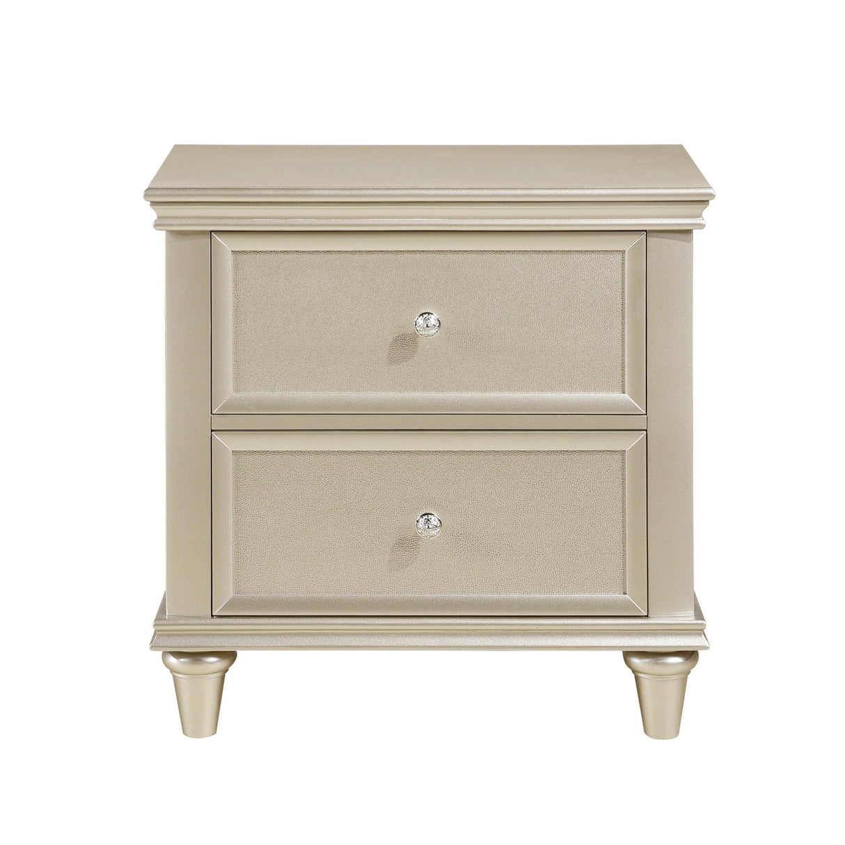 Celandine Silver Upholstered Panel Bedroom Set by Homelegance at Eve Furniture
