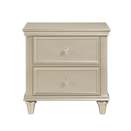 Celandine Silver Upholstered Panel Bedroom Set by Homelegance at Eve Furniture