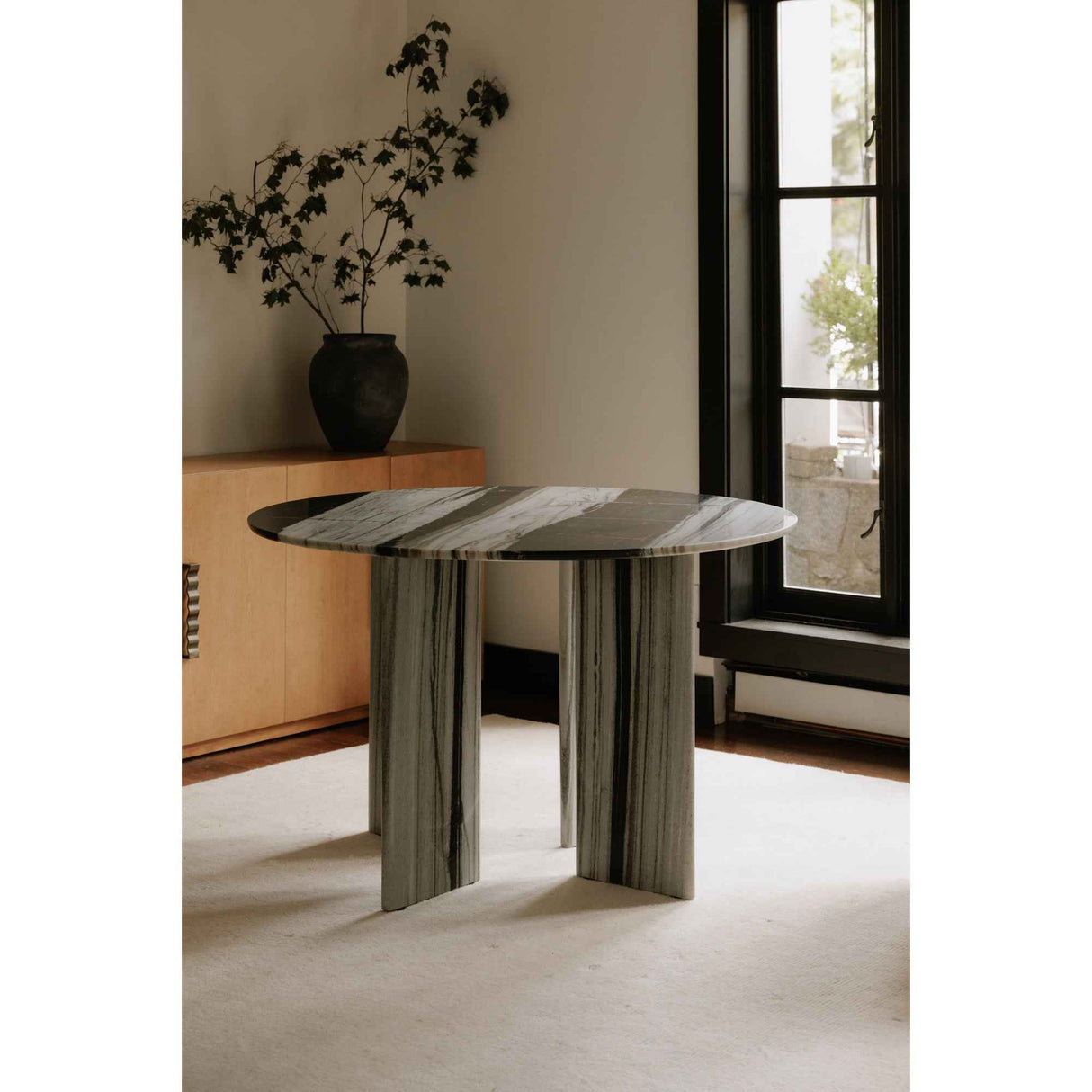 Celia Multicolor Marble Round Dining Table