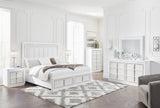 Chalanna White Upholstered Panel Storage Bedroom Set by Ashley at Eve Furniture