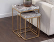 Chantel Brown Solid Marble Top Nesting Tables by Steve Silver at Eve Furniture