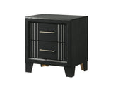 Charlie Charcoal Nightstand by Crown Mark at Eve Furniture