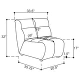 Charlotte Ivory 5-piece Upholstered Curved Modular Sectional Sofa by Coaster at Eve Furniture