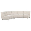 Charlotte Ivory 5-piece Upholstered Curved Modular Sectional Sofa by Coaster at Eve Furniture