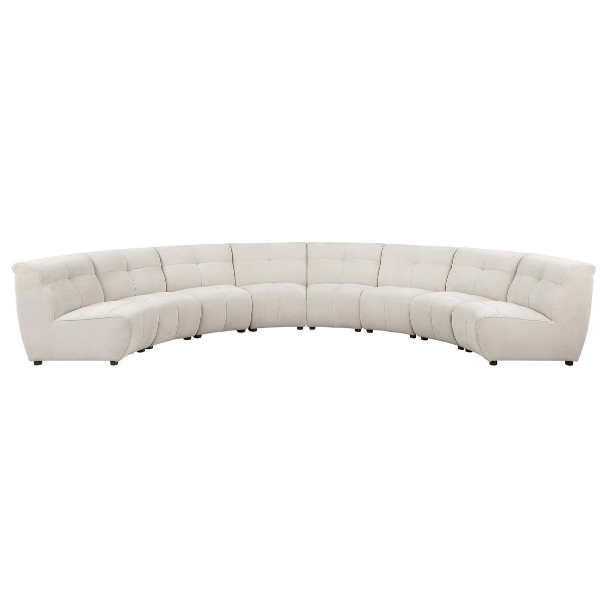 Charlotte Ivory 8-piece Upholstered Curved Modular Sectional Sofa by Coaster at Eve Furniture