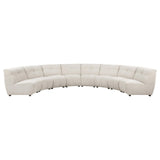 Charlotte Ivory 8-piece Upholstered Curved Modular Sectional Sofa by Coaster at Eve Furniture