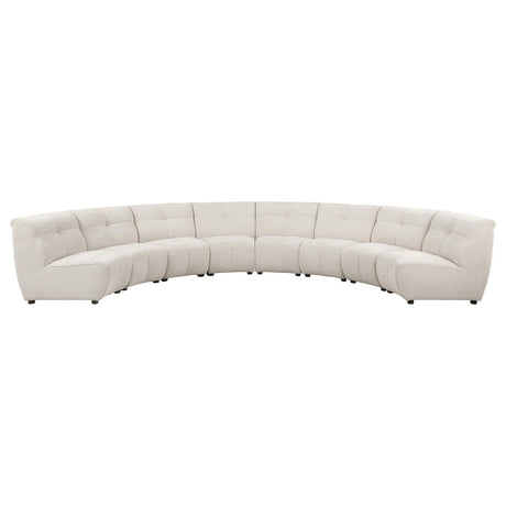 Charlotte Ivory 8-piece Upholstered Curved Modular Sectional Sofa by Coaster at Eve Furniture