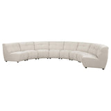 Charlotte Ivory 8-piece Upholstered Curved Modular Sectional Sofa by Coaster at Eve Furniture