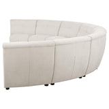 Charlotte Ivory 8-piece Upholstered Curved Modular Sectional Sofa by Coaster at Eve Furniture