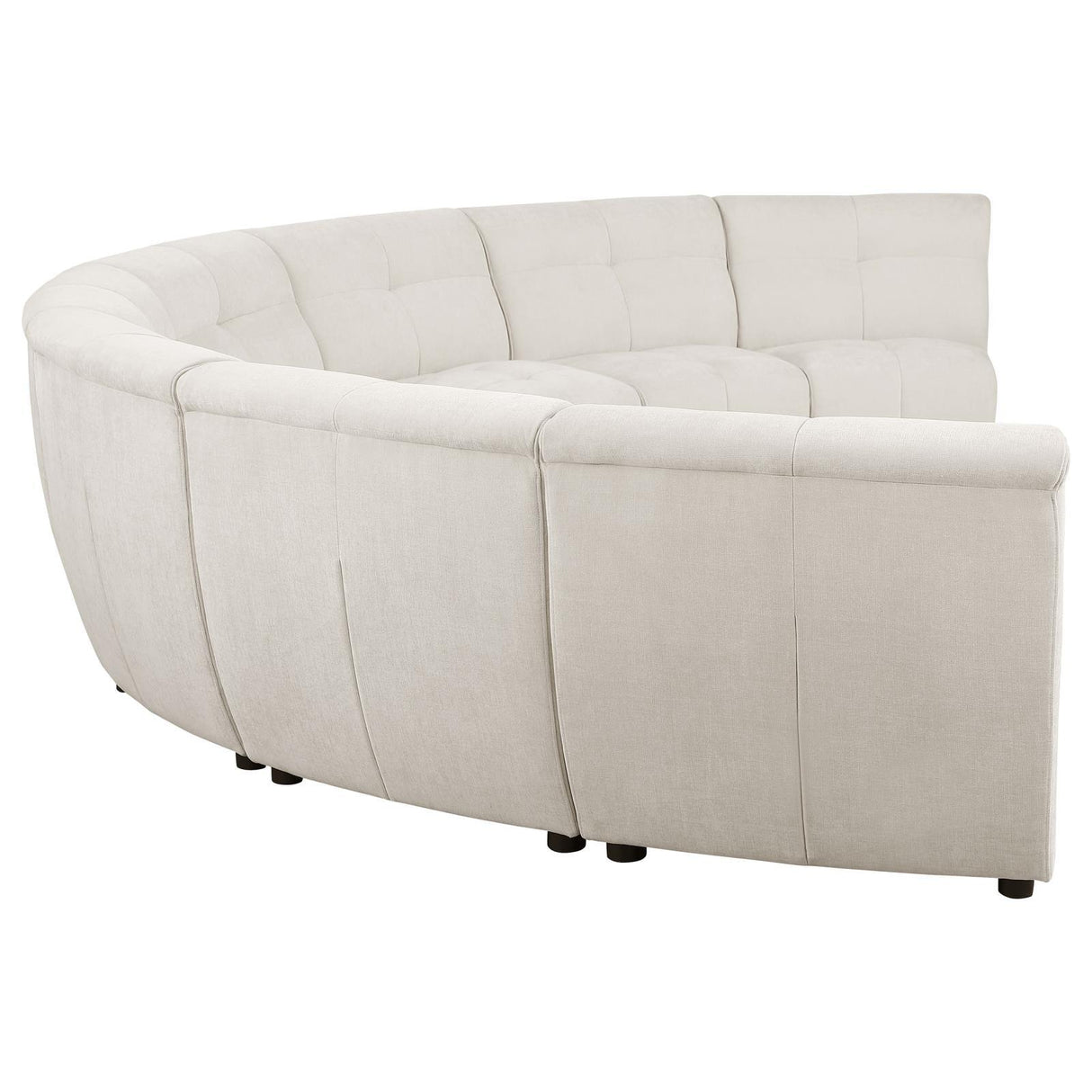 Charlotte Ivory 8-piece Upholstered Curved Modular Sectional Sofa by Coaster at Eve Furniture