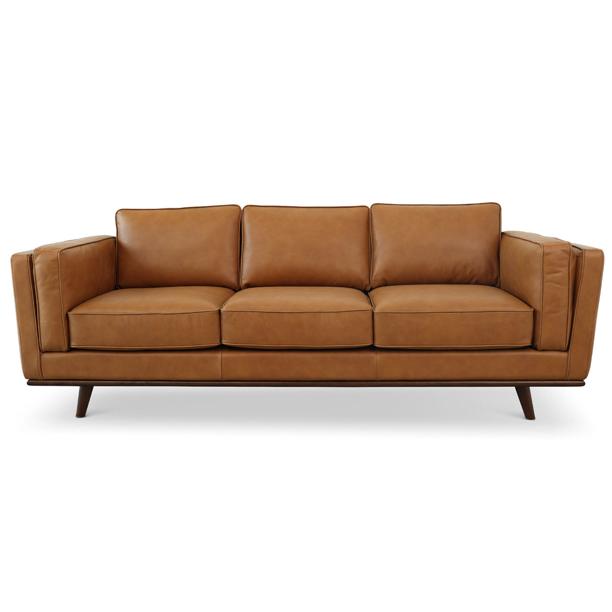 Chase Mid Century Modern Genuine Leather Sofa by Ashcroft Imports at Eve Furniture
