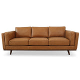 Chase Mid Century Modern Genuine Leather Sofa by Ashcroft Imports at Eve Furniture