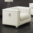 Chaviano Pearl White Tufted Upholstered Chair by Coaster at Eve Furniture