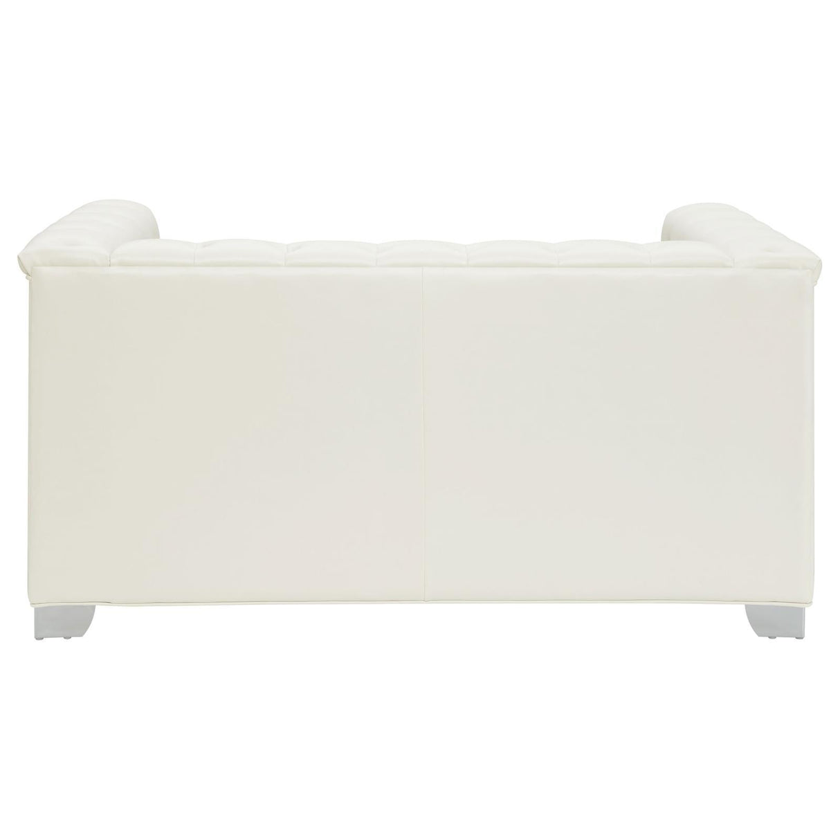 Chaviano Pearl White Tufted Upholstered Loveseat by Coaster at Eve Furniture