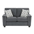 Chelsea Dark Gray Loveseat by Homelegance at Eve Furniture