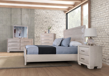 Chemnitz White Oak King Bed by Furniture of America at Eve Furniture