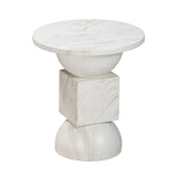 Chip Marble Print Indoor / Outdoor Side Table by TOV Furniture at Eve Furniture