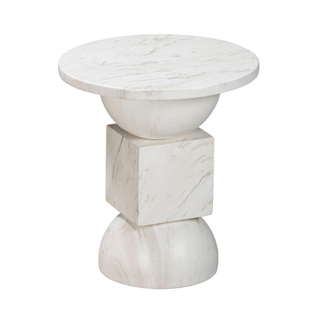 Chip Marble Print Indoor / Outdoor Side Table by TOV Furniture at Eve Furniture