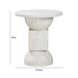 Chip Marble Print Indoor / Outdoor Side Table by TOV Furniture at Eve Furniture