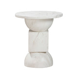 Chip Marble Print Indoor / Outdoor Side Table by TOV Furniture at Eve Furniture