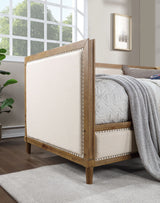 Chiron Light Oak/Beige Bed by Furniture of America at Eve Furniture