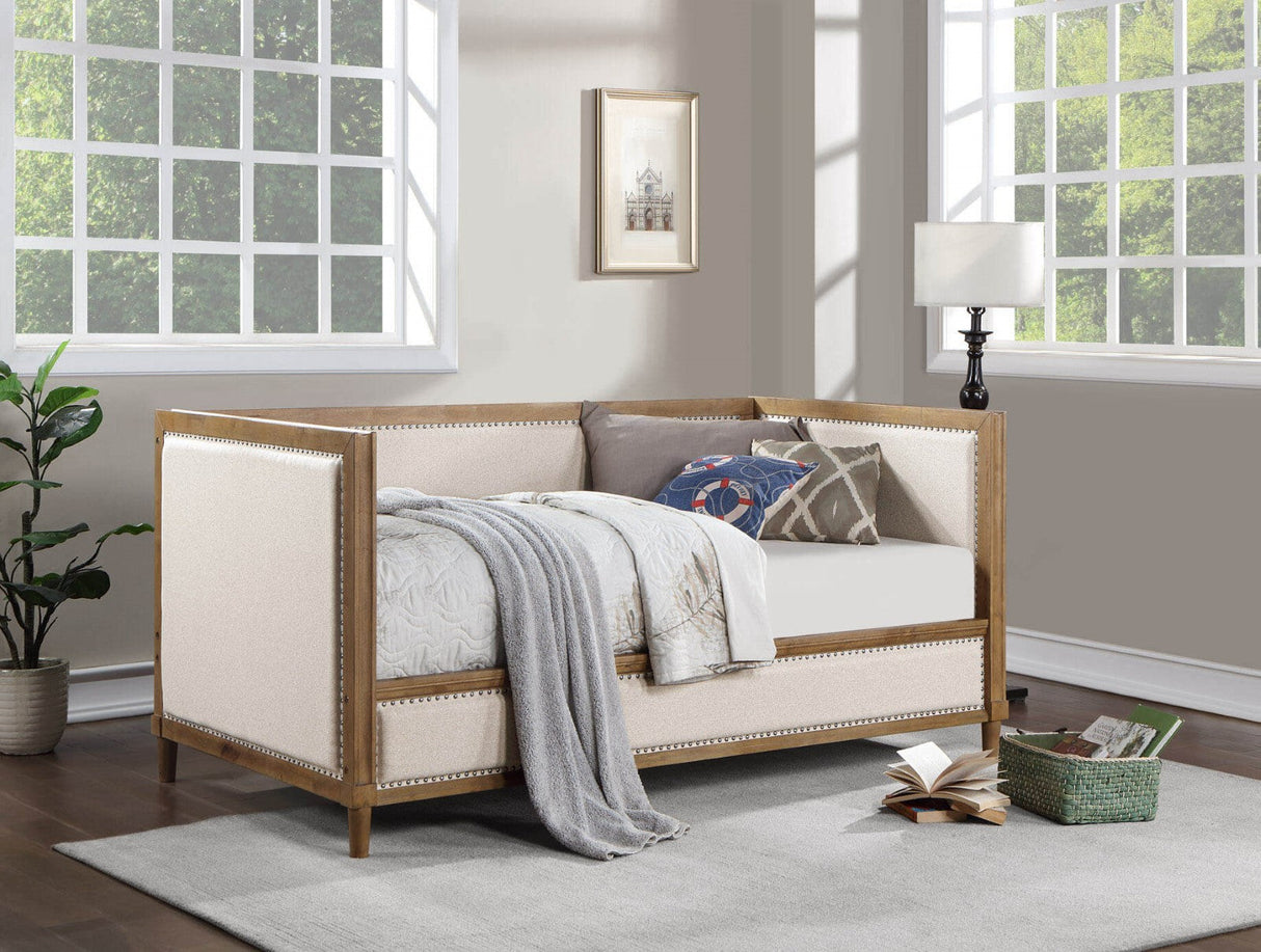 Chiron Light Oak/Beige Bed by Furniture of America at Eve Furniture