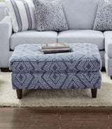 Chiswick Blue Ottoman by Furniture of America at Eve Furniture