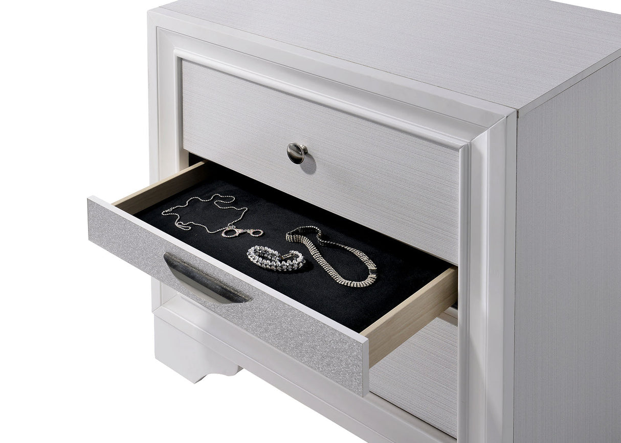 Chrissy White Night Stand by Furniture of America at Eve Furniture