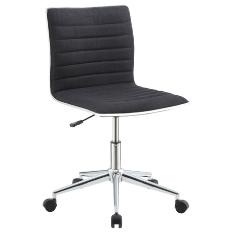 Chryses Black/Chrome Adjustable Height Office Chair by Coaster at Eve Furniture